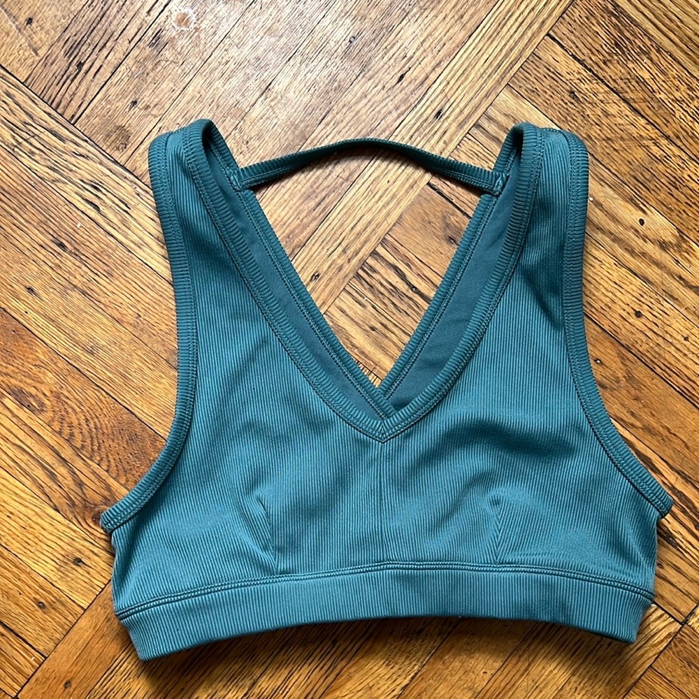 ALO Yoga Deep Teal Sports Bra Size M